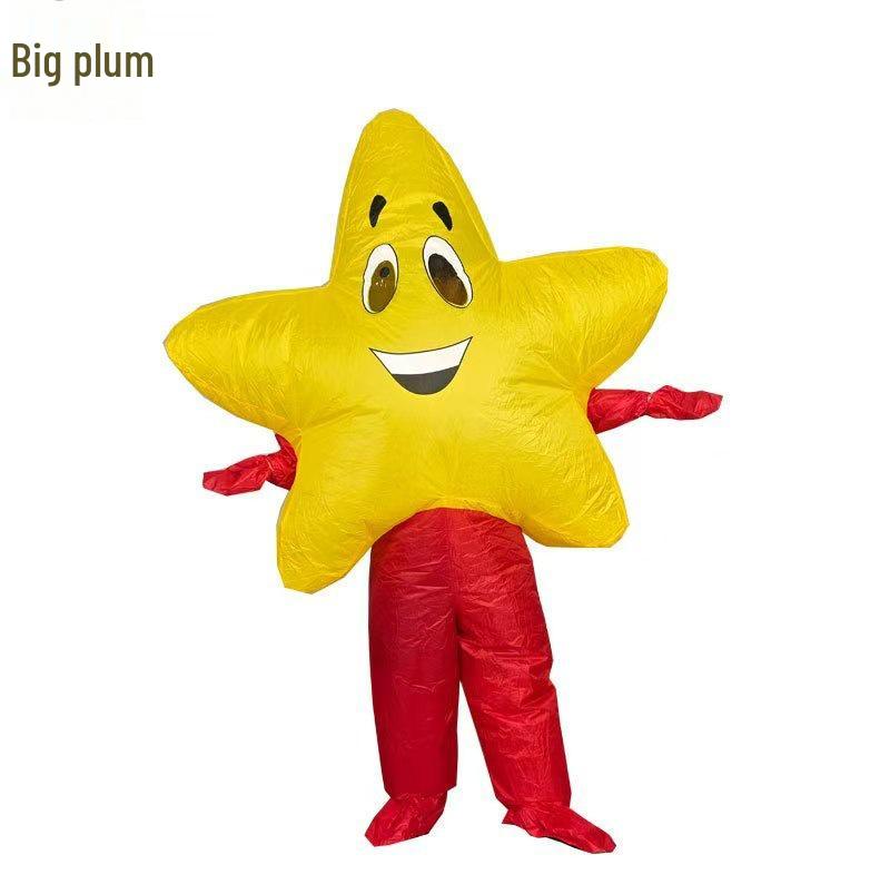 Nafukovací kostým Smiley Face Heart pro Halloweenské a Valentýnské večírky