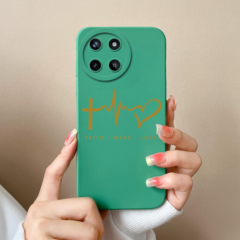 For OPPO Realme 11 4G Phone Cases Fashion Shell Soft Liquid Silicone Camera Protection Back Cover For Realme11 Anti Choc Funda