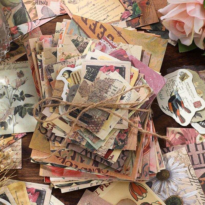 Creative Scrapbook Vintage Materials Paper Combo Kit DIY Junk Journal Collage Photo Album Retro Art