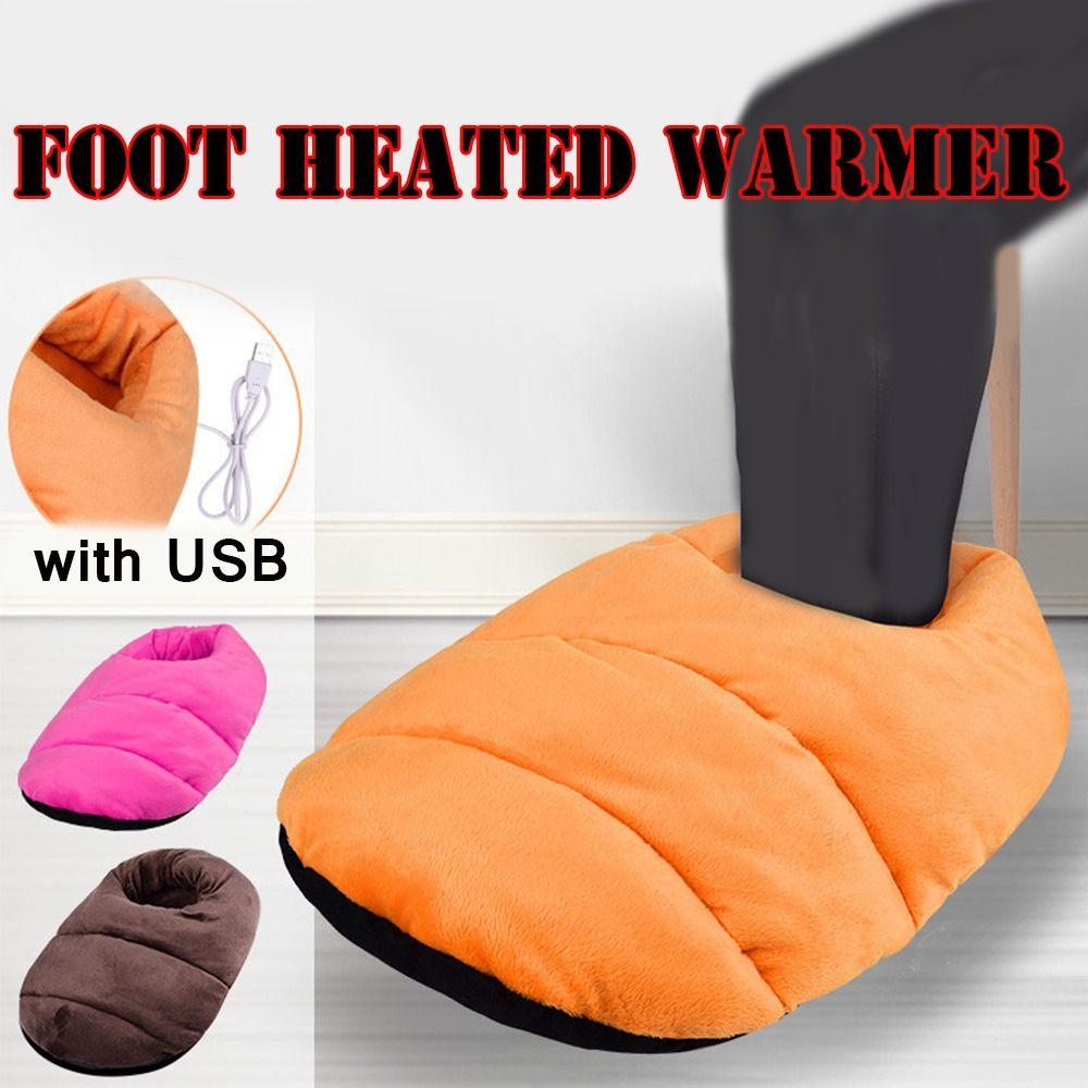 

Under Desk Feet Warmers Winter Shoes Shape USB Foot Heated Warmer Portable