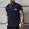 New Men's Fashion Short Sleeve Top Summer Comfortable Snow Mountain Logo Printed Green Short Sleeve T Shirt Outdoor Sportswear