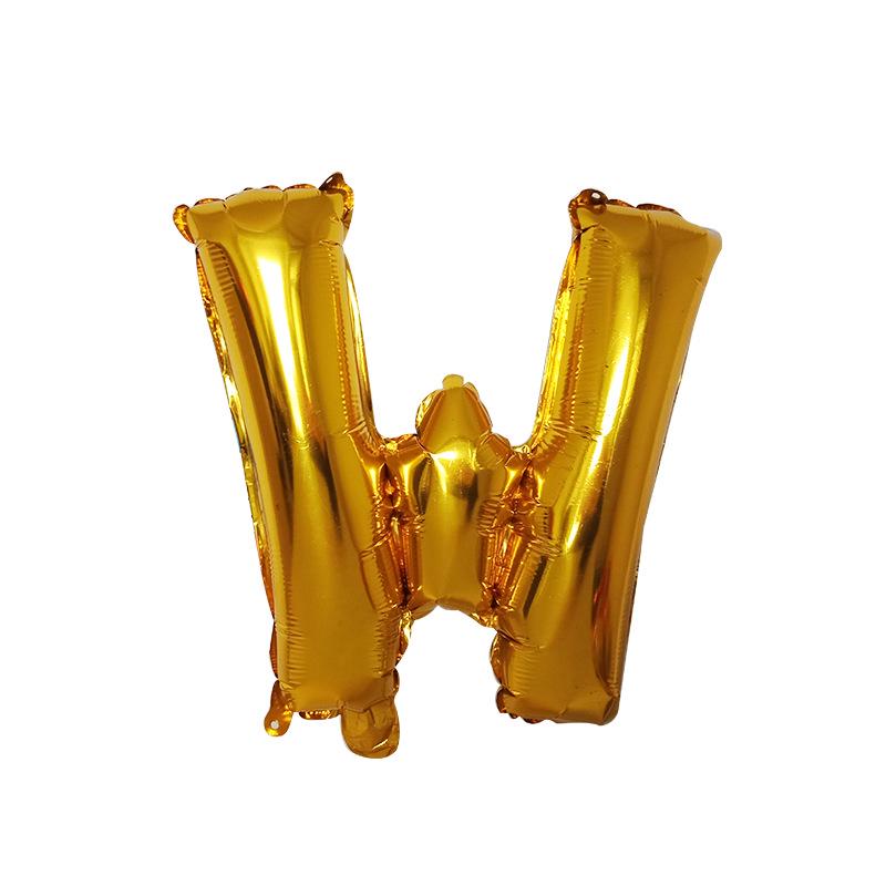 50pcs Letter Balloon Aluminum Foil 50 Cm Bright Gold Silver Aluminum Film Letter Balloon