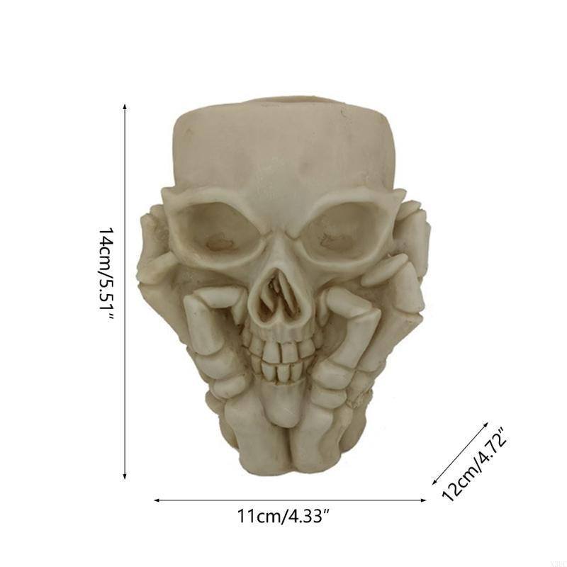 Resin Flower Succulents Pots Planters Skull Head Flowerpots Skull Planters Pots X3UC