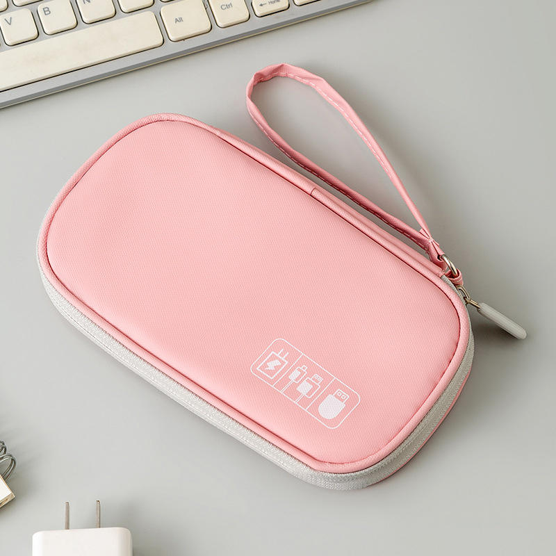 Data Cable Storage Bag Waterproof Travel Organizer Bag Portable Carry Case Double Layers Storage Bag for Cable Cord USB Charger