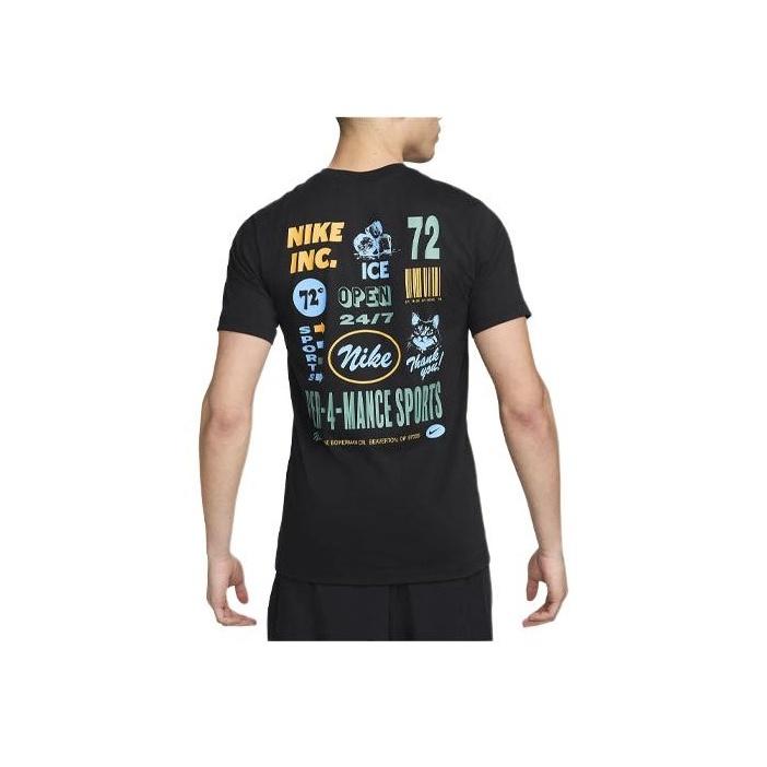 

Nike Футболка с коротким рукавом и круглым вырезом, с принтом букв и цифр, мужская, черная FV8367-010 M