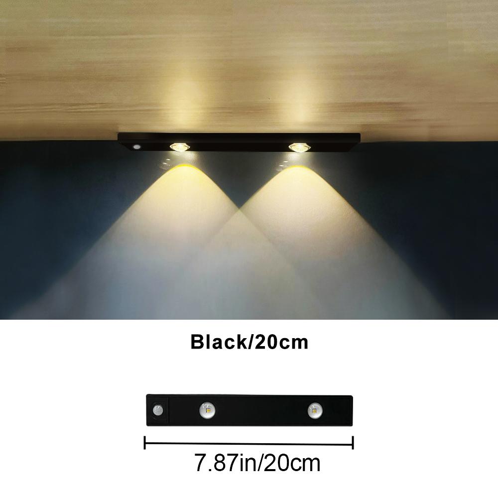 Ultra Thin LED Cabinet Lights 30/40/50CM Cabinet Lighting Motion Sensor USB Rechargeable Wireless Night Lights Kitchen Lamp