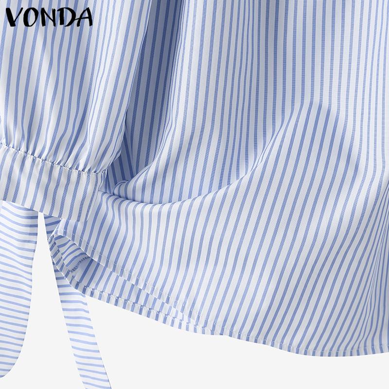 VONDA Women's One Shoulder Striped Top