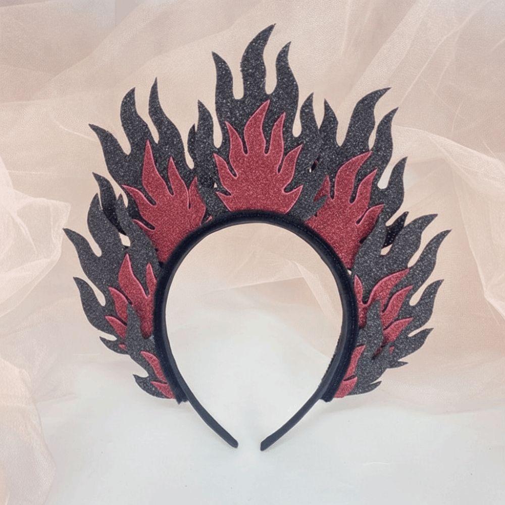 Bequemes Halloween-Haarband Feuerförmig Feuerförmiges Stirnband Cosplay-Party