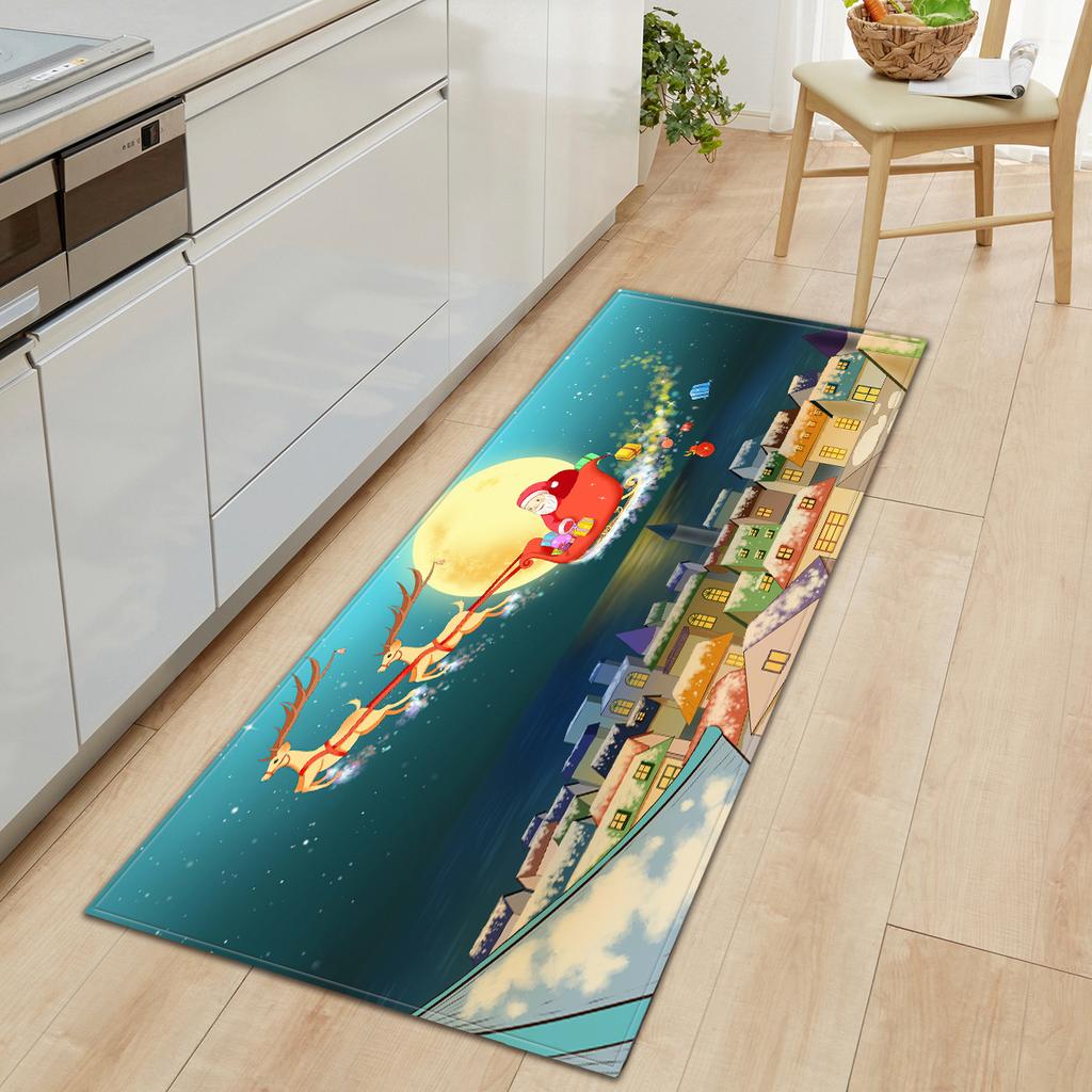 Christmas Kitchen Sand Carpet Doormat Long Floor Mat