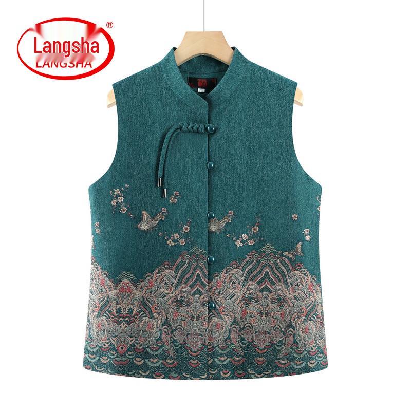 Langsha Women's Traditional Style Elderly Autumn Vest