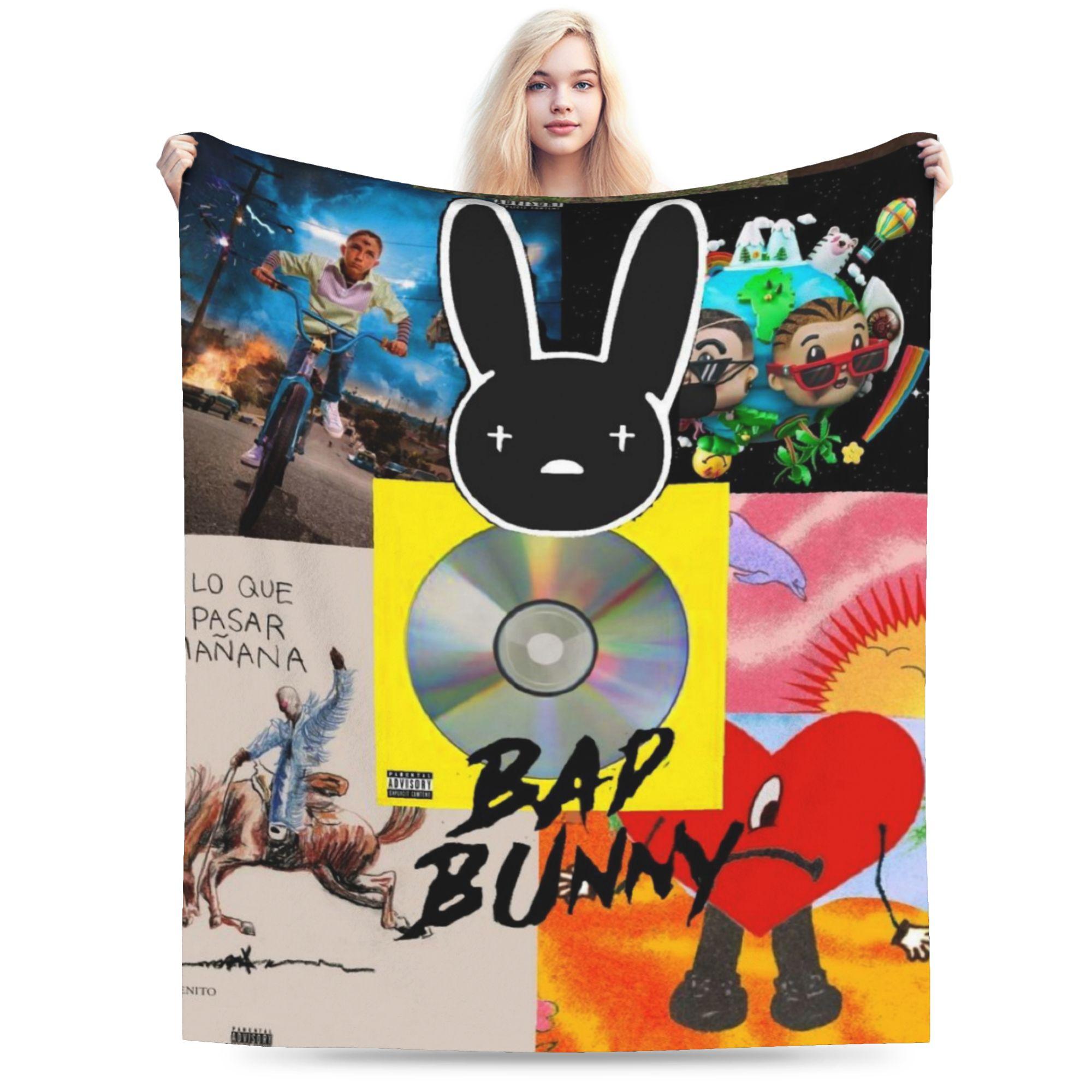 

Debi Tirar Mas Fotos DTMF Bads Bunnys Music Tour Blanket Multi-size Cozy and Lightweight Throw Blankets for Couch Sofa and Bed 130x150cm
