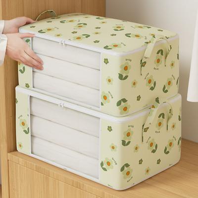 Borsa portaoggetti per trapunta visibile a fiori con manico rinforzato per coperte, trapunte, lenzuola, cuscini, giocattoli, armadio antipolvere, sotto il letto, organizer per riporre oggetti