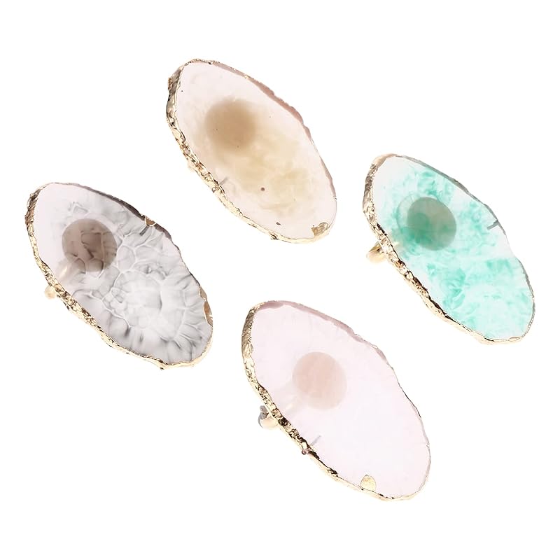 

Ring Cosmetic Makeup Mixing Plate Nail Art Palettes, Nail Art Ring Polish Mix Makeup Mixer Plate 4pcs Resin Nail Color Toning Plate Ring DIY Color 5x2cm як показано кольору