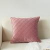New Dutch Velvet European Style Model House Plaid Embroidered Diamond Pattern Pillowcase Fashionable Ins Style Pillowcase