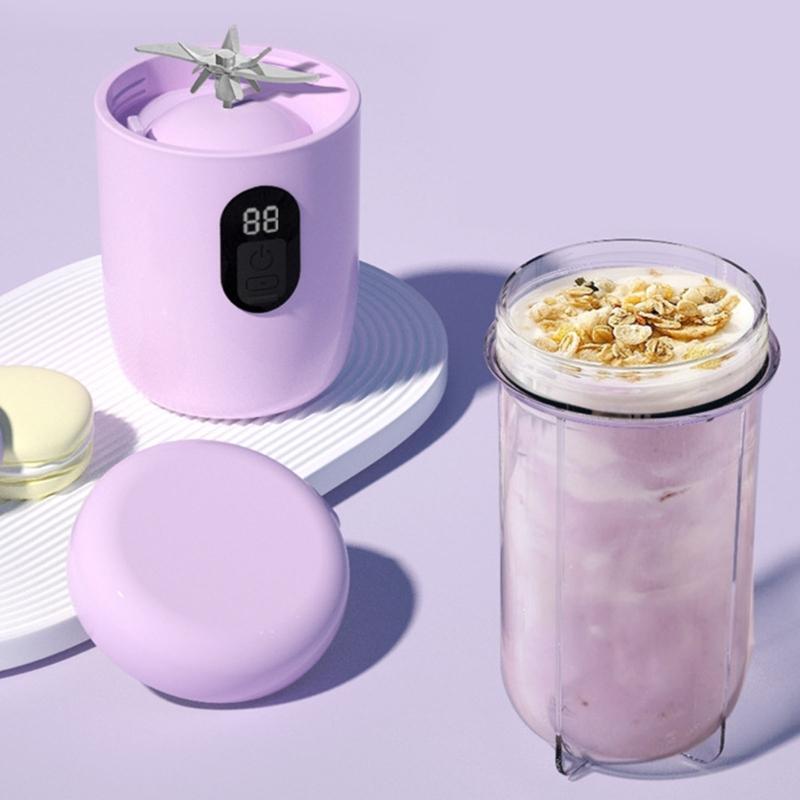 500ml Smoothie Blenders Portable USB Rechargeable Juicer with High Speed Motor Mixing Cup for Protein Shakes and Juices