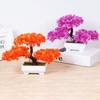Artificial Plant Realistic Plants Potted Looking Eye-catching Plastic Simulation Bonsai Decor for Home
