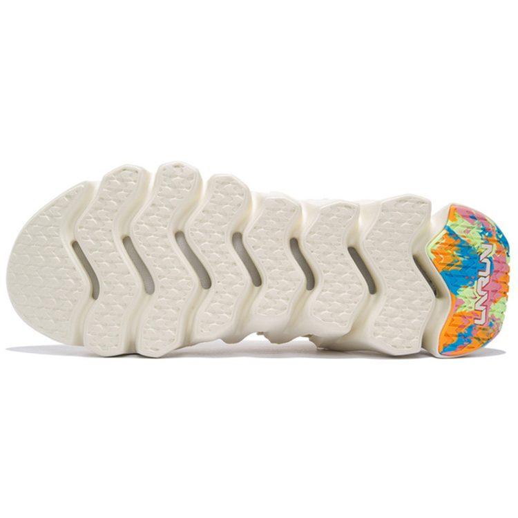 Li Ning Illusion Thorn Cushioning Slip Resistant Abrasion Resistant Breathable Low Top Casual Shoes Men's White AZGS031-3