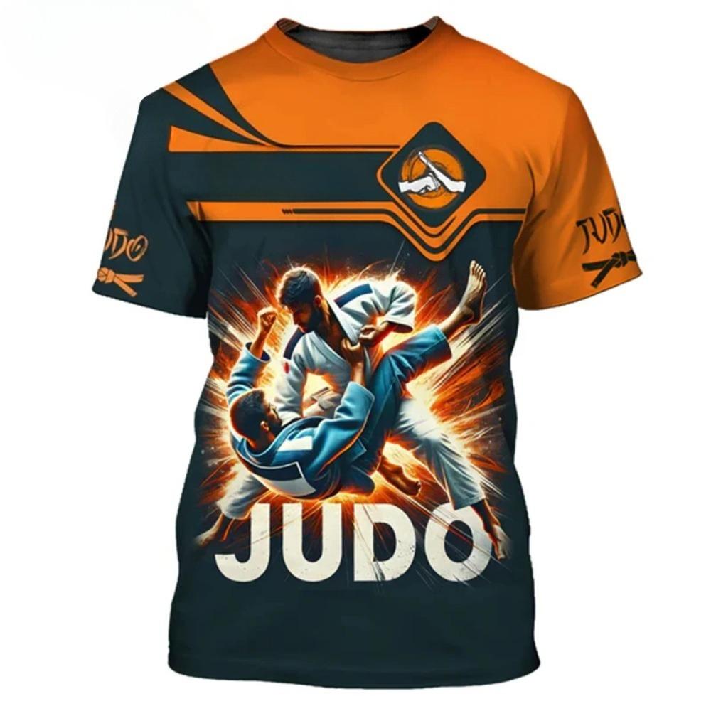 Personalized Fashion Judo Pattern 3D Printed Loose T-shirts Sports Casual Comfortable Short Sleeve T-shirt