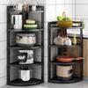 3-Tier Carbon Steel Corner Kitchen Pot Rack