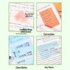 Blue Pearlescent Gradient Sticky Notes - Tearable Transparent Student Memo Stickers