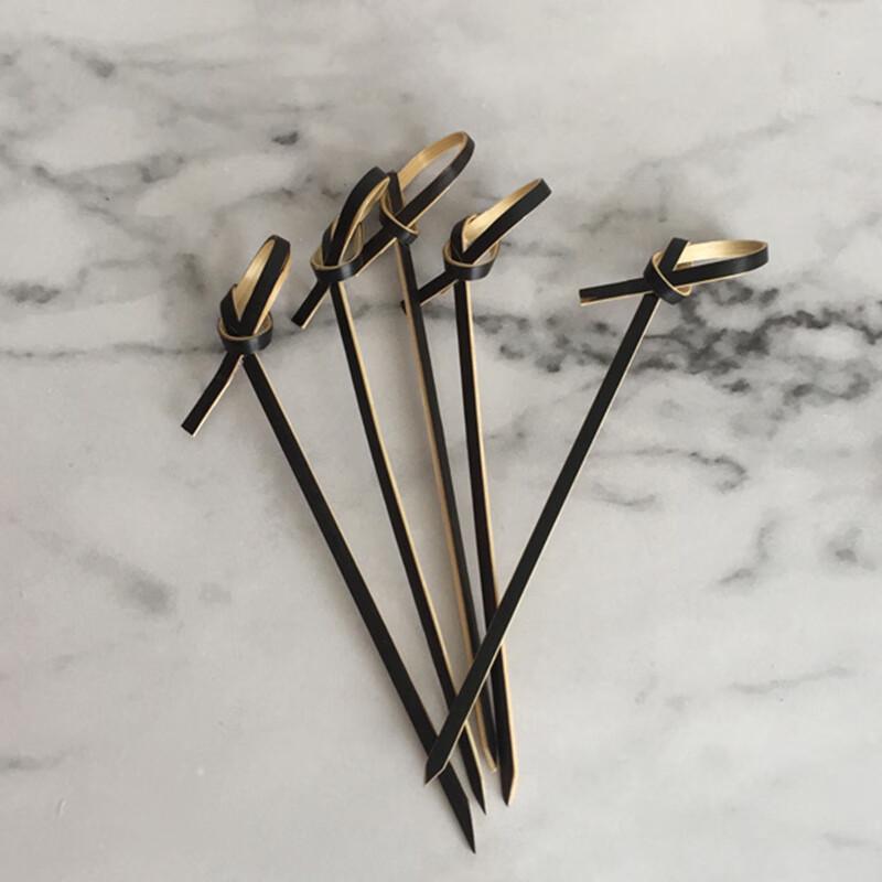 

Одноразовые бамбуковые шпажки для фруктов ZISIZ с узлами в виде цветов