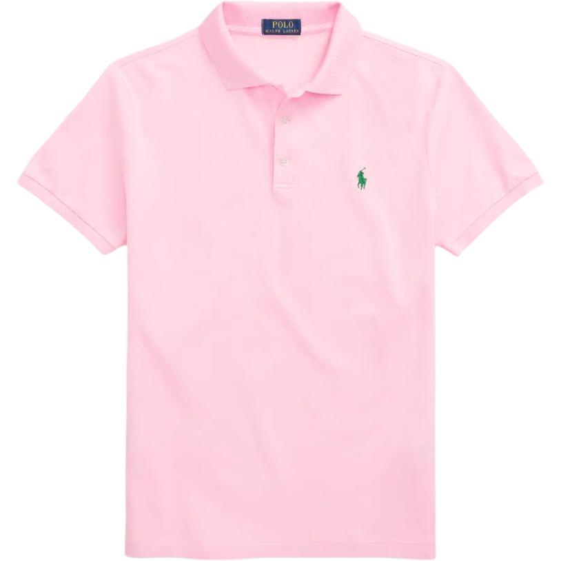 Polo Ralph Lauren Solid Color Logo Embroidered Slim Fit Casual Short Sleeve Polo Shirt Men Tops Pink MNPOKNI1N821189-650