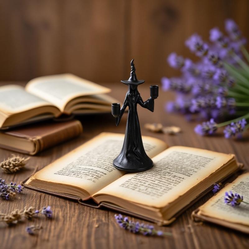 Halloween Witch Sculpture Candle Stand With Base Durable Resin For Party