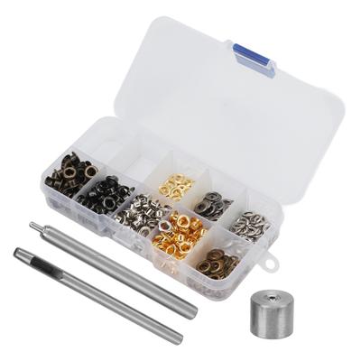 240 Stück Ösen 4mm DIY Plattiert Praktisch Klein 4 Farben Metall Ösen Ösen Ziersets Werkzeug