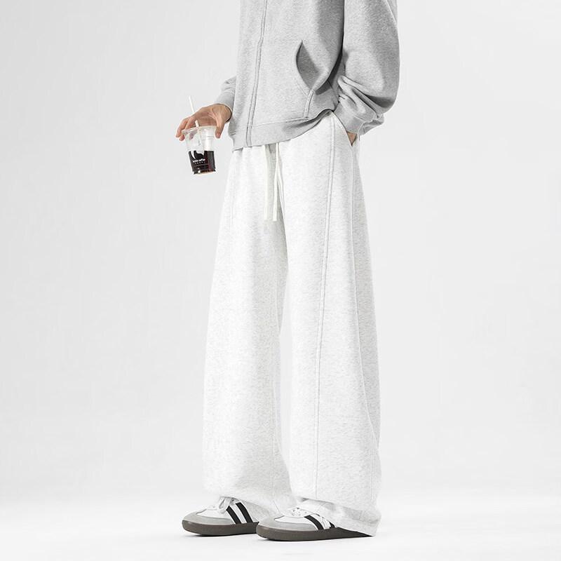 Wassup Sohot Men's Wide-Leg Straight Casual Sweatpants