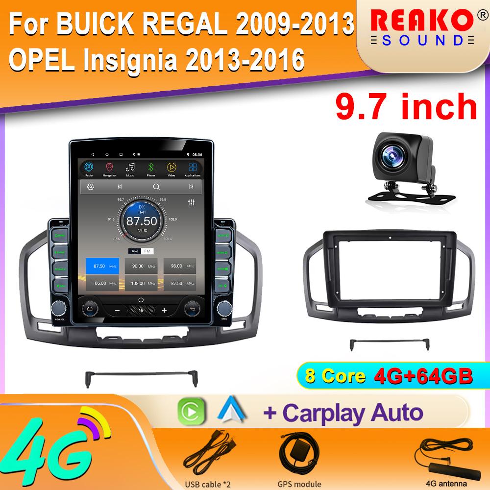 9,7" Vertikaler Tesla-Bildschirm Autoradio Für Buick Regal Für Opel Insignia 2009-2013 GPS-Navigation Multimedia-Player Carplay 2din