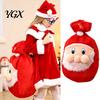 Santa Claus Sack Christmas Sack, Adjustable Drawstring Gift Bag, 3D Festival Candy Bags Fabric Present Pouch, Holiday Party Supplies Goodie