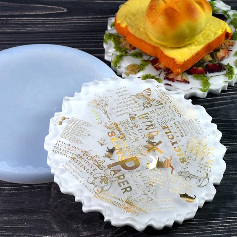 Resin Moulds Uneven Shape Resin Cup Pad Moulds Silicones Cup Mats Molds Silicones Cup Tray Molds Silicones Texture
