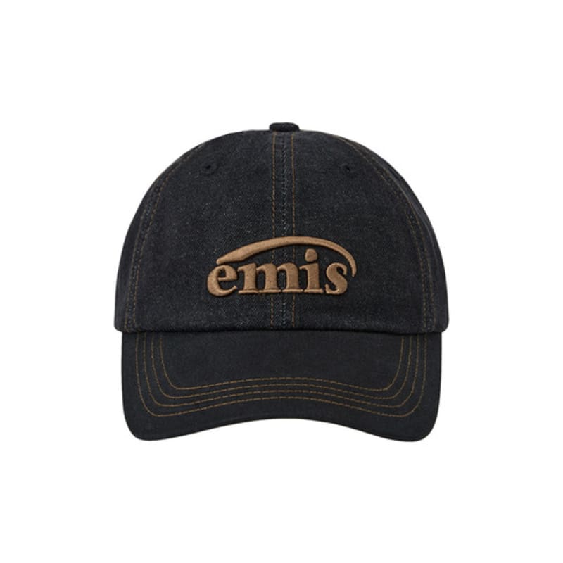

EMIS WASHED DENIM BALL CAP-GRAY/BLACK GRAY_BLACK