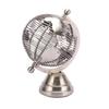Solidarity Globes Silver Small – Modern Decorative Globe Sculpture for Home & Office Decor | 23 x 16 x 23 cm
