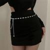 Fashionable Single-Layer Tassel Minimalist Style Rhinestone Waist Chain Women Body Chain Jewelry Clothing Accessories Gifts