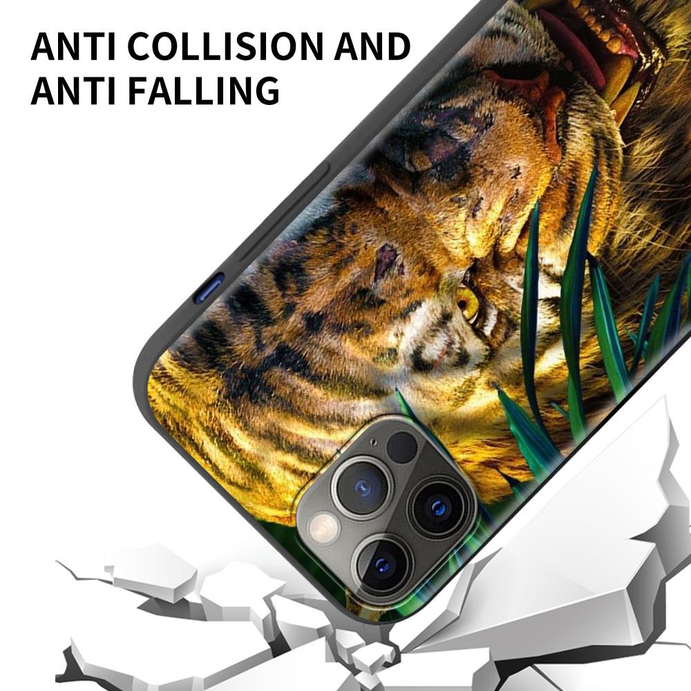 Lion Alpha Male Tiger For Apple iPhone 11 12 Pro Max SE 2020 7 8 Plus XR Soft Phone Case X XS 6 6S 5 5S Silicone Back Cover Capa