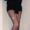 Breathable Diamond Thigh Stockings Shiny Fishnet Diamond Pantyhose Rhinestone Stockings  Summer