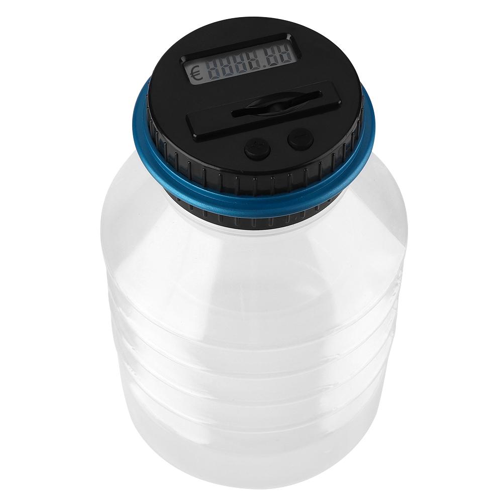 LCD Display Digital Money Box Jar Euro Coin Counting Box Money Saving Pot