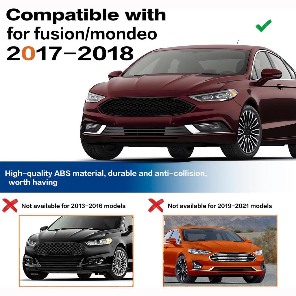 Ford Mondeo Fusion 2017-2018 Black Honeycomb Mustang Grille