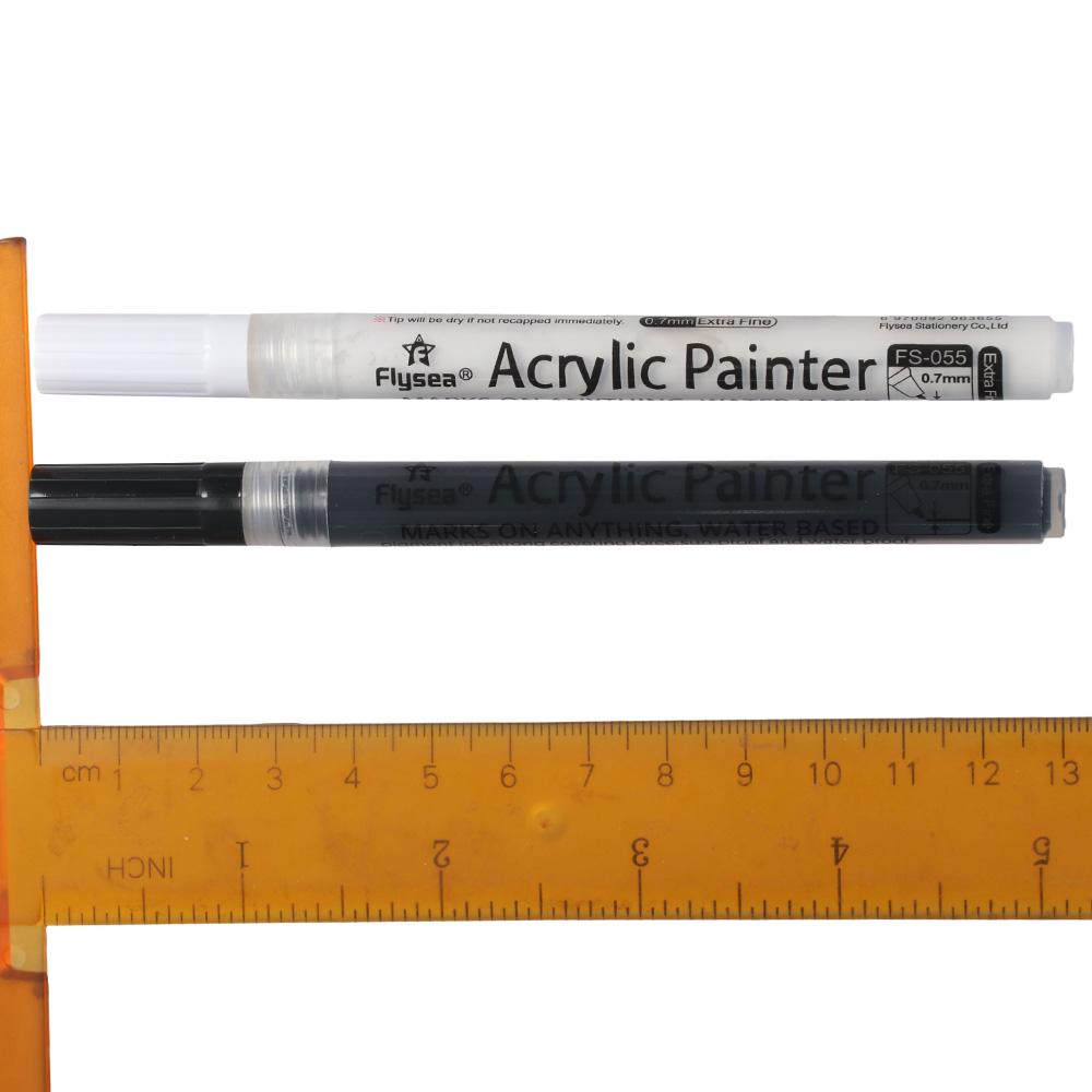 Plastic Paint Pens Black White Paint Pen Acrylic Paint Pens Acrylic Markers  for DIY