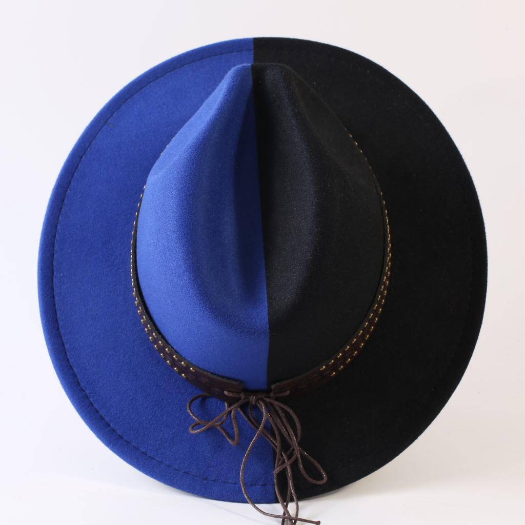 Popular European and American Classic Double-color Wide-brimmed Top Hat Men's and Women's Fashion OL Style Cowboy Hat Jazz Hat