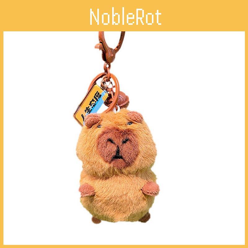 Capybara Series Doll Wearing Headgear And Wings Design Plush Keyring For Gift