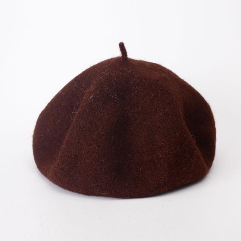 Beret Autumn Winter Lady Pumpkin Bud Hat Casual Wool Warm Hat