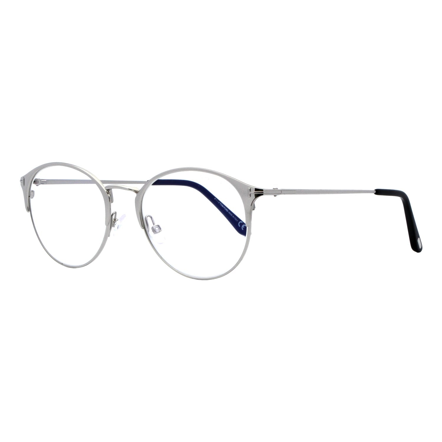 

Tom Ford Круглые очки TF5541 016 Блестящий палладий 51 мм 5541