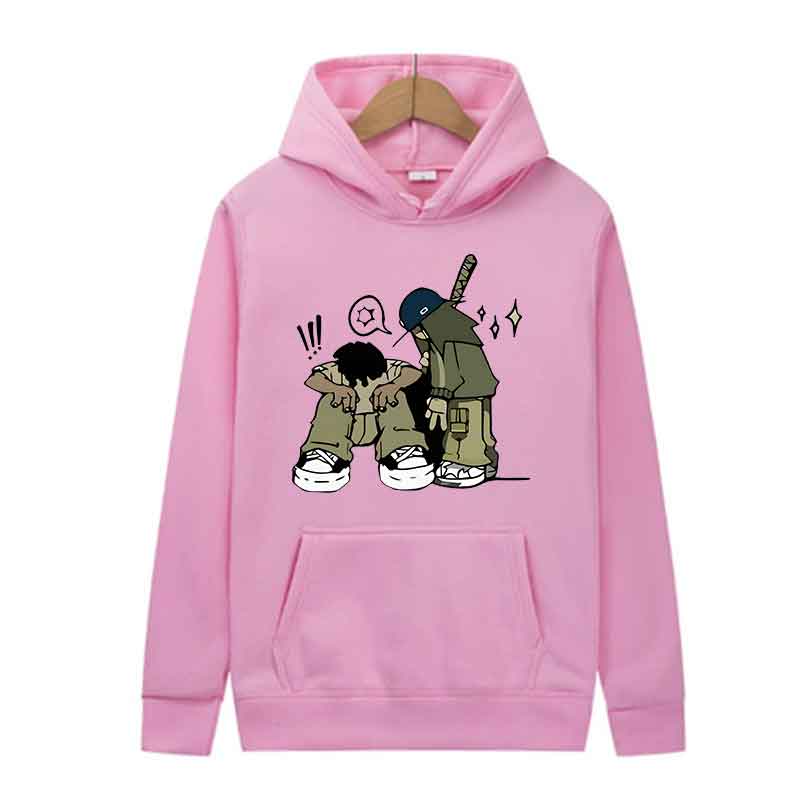 Men Long Sleeve Hoodie Good Friends Print Autumn Casual Fashion Pullover Street Trend Hooded Sweatshirt Clothing Sports Tops