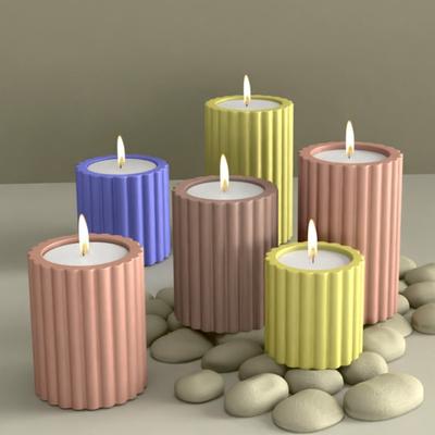 Zylinder Gips Kerzenständer Form DIY Aromatherapie Gips Silikonform Betonform