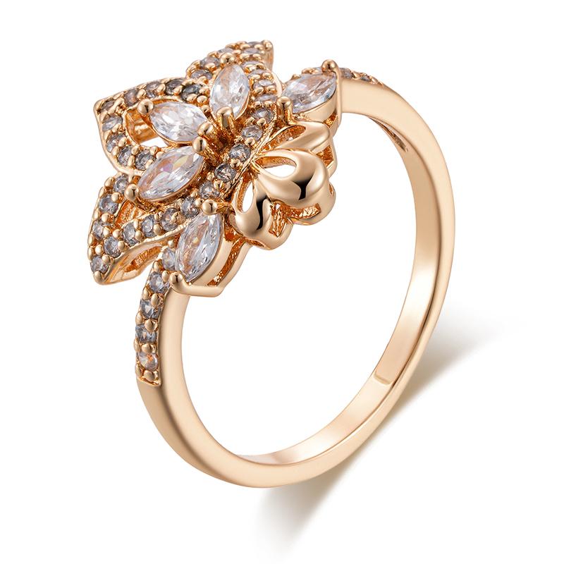 

Кольцо Kinel с белым цирконом и цветком для женщин, роскошные свадебные украшения для невесты 8