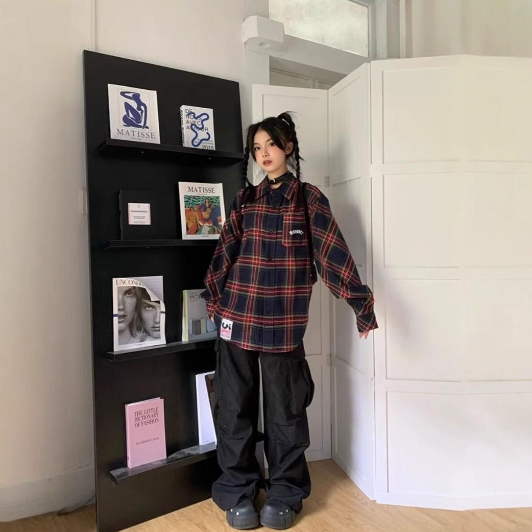 

2025 Мужская модная рубашка/куртка в японском стиле Гонконга с длинным рукавом в стиле кэжуал XL вино красного