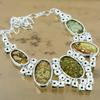 Natural Rhyolite Gemstone Chain Adjustable Necklace 925 Silver For Girls