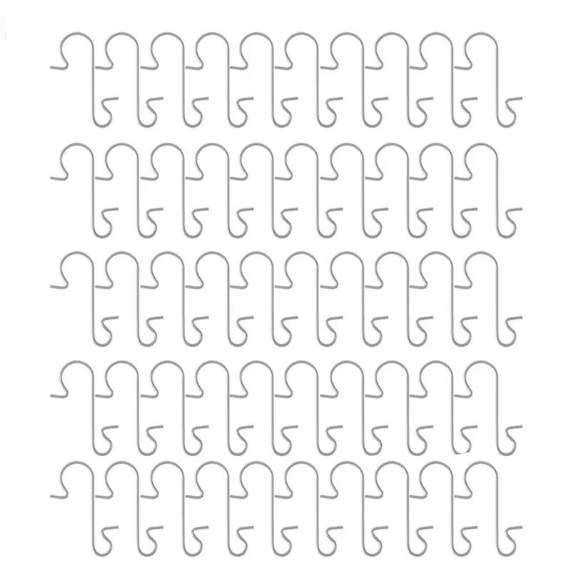 200 Pcs Colorful Christmas Ornament Hooks 50 Sets Xmas Tree Ball Hangers Holiday Party Decoration Accessories